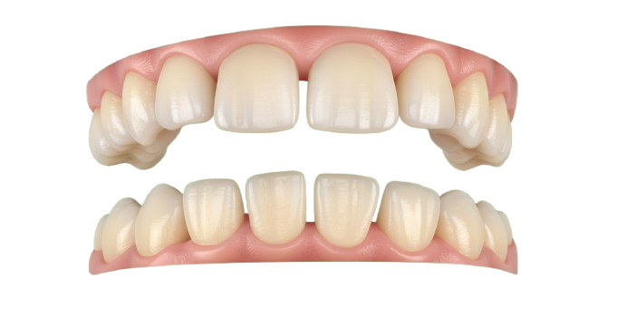 Gaps between teeth